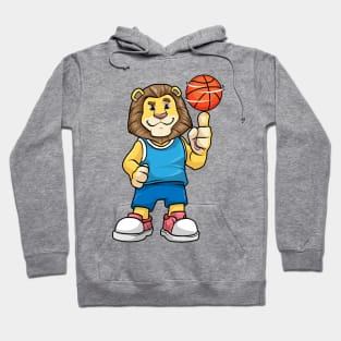 Lion as Basketball player with Basketball Hoodie